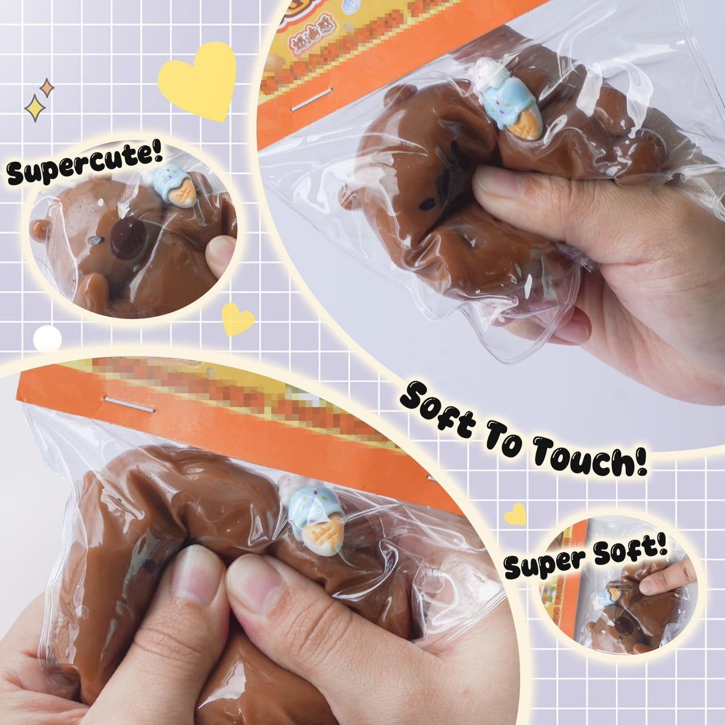 Taba Squishy Toys Cat Paw Cute Kawaii Squeeze Toys Sticky Squishy Fidget Toys Silicone Squeeze Toy for Stress Relief Cute Soft Toys Best Gift for Anniversary (Lazy)