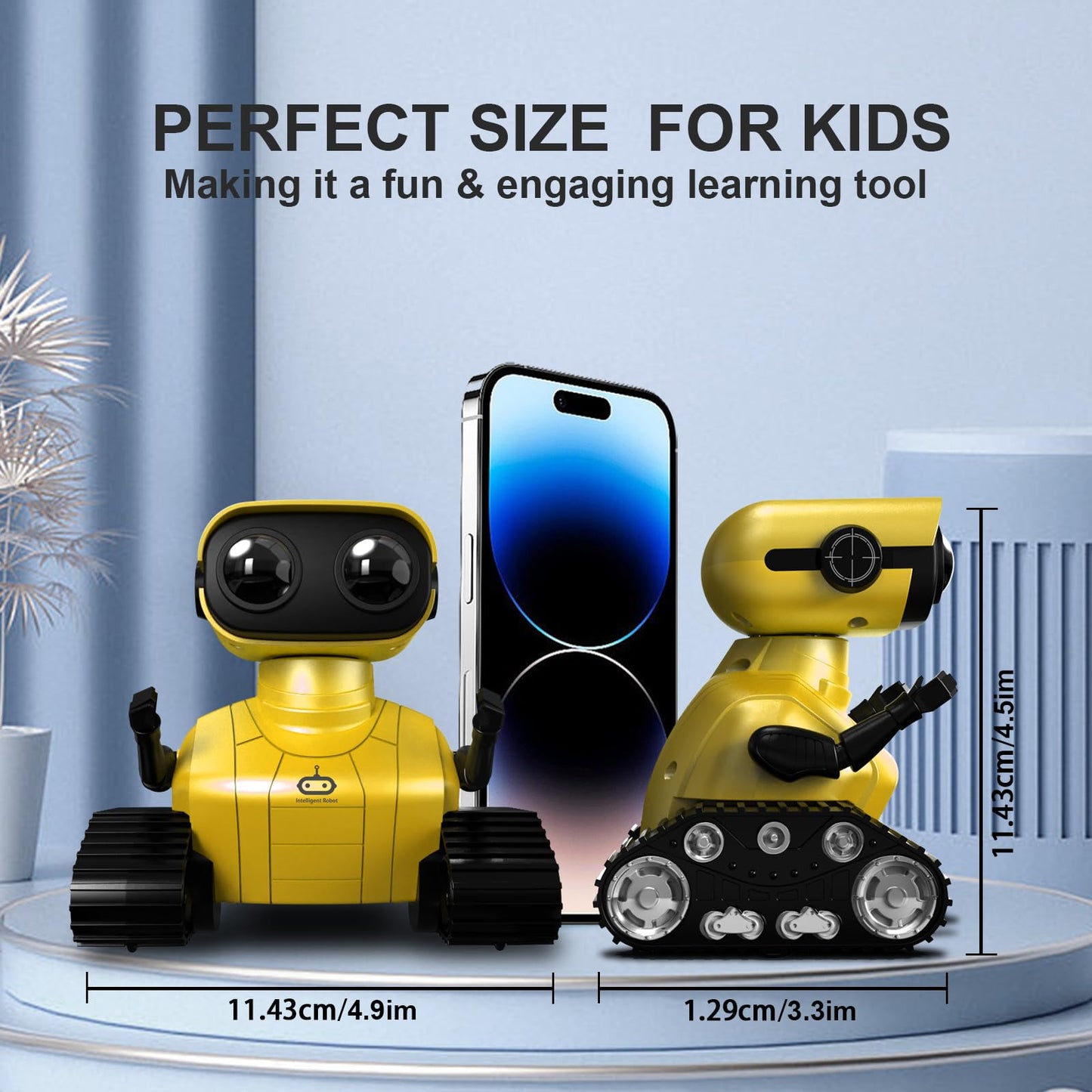 AOVIKOOD Rechargeable Robot Toys for Boys Girls, 2.4GHz RC Robot Toy with Flexible Head & Arms for Kids, Remote Control Robots T