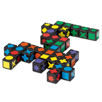 MindWare Qwirkle Cubes - Multicolor Wooden Game - Fun for All Ages, Model CSG-QWIRKLE_CUBE