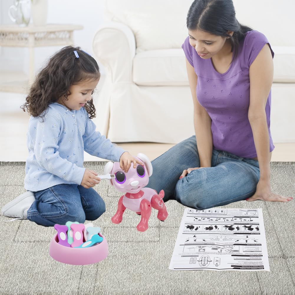 Biranco. Remote Control Dog Gesture Sensing - Smart Puppy Pink Toy Robot Pet Walks Barks Interactive With Toddler, Stem Play, Best Christmas Holiday Birthday Gifts For 3 4 5 6 7 8 Years Old Girl