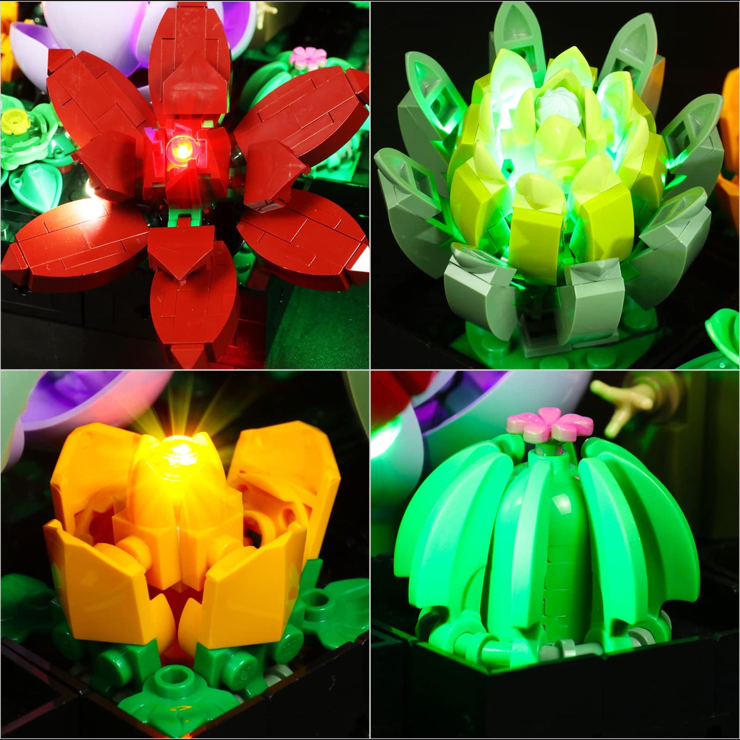 Vonado Light Set For Lego Succulents & Botanical Plants, Adults & Kids Compatible, No Lego Models