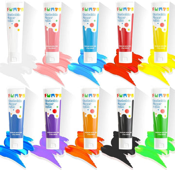 Funto Washable Finger Paint for Kids, Safe & Non-Toxic Finger Painting for Toddlers 1-3, Bath Paint, Toddler Art Painting Suppli