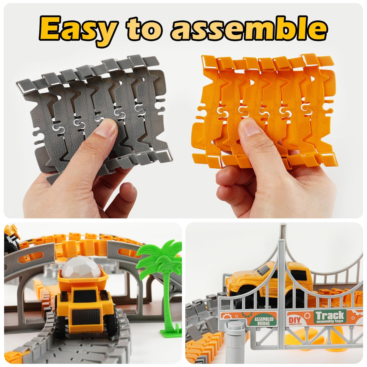 Insfun Race Tracks Toys For Kids Ages 3-5 - Best Birthday Gifts For 3 4 5 6 7 Year Old Boys, 220+ Pcs Playset With 4 Constructio