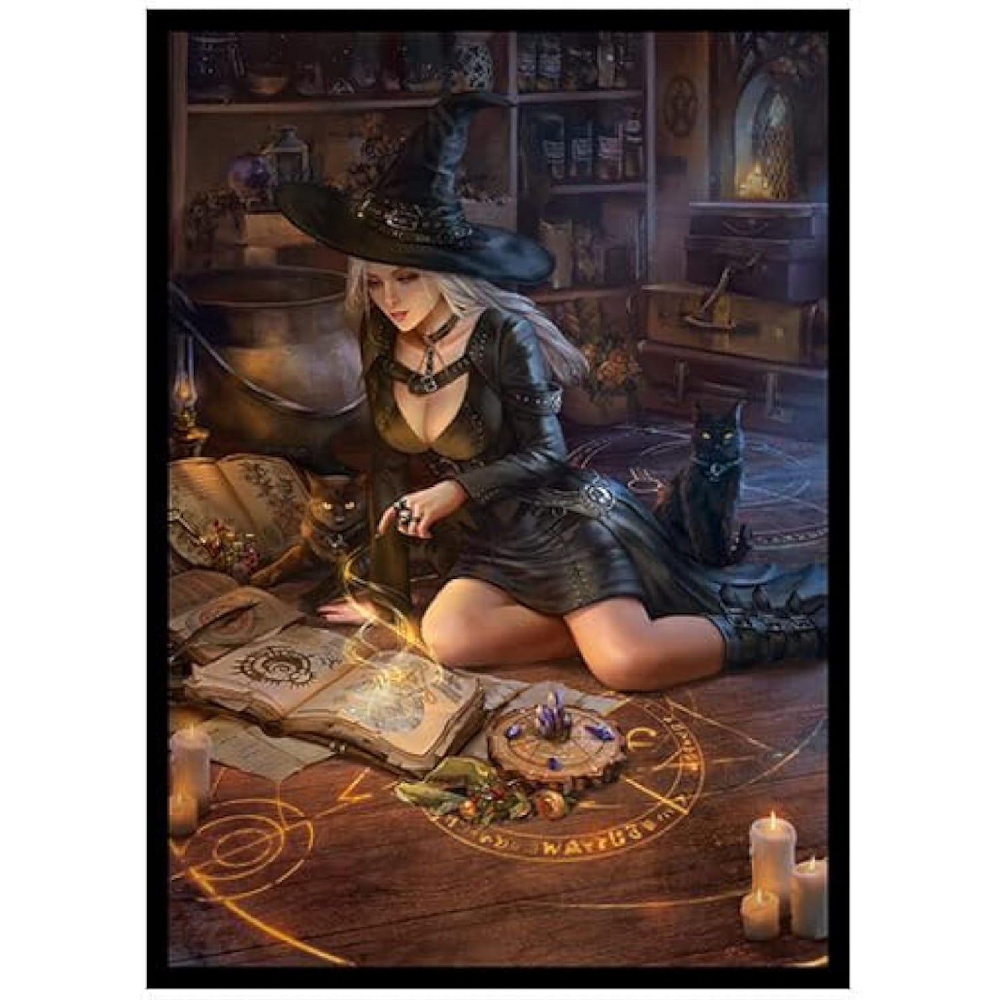 Fantasy North - Lilibeths Casual Conjuring - 100 Smooth Matte TCG Trading Card Sleeves - Fits Magic MTG Commander Pokemon and Other Card Games - Playing Card Sleeves -Like New