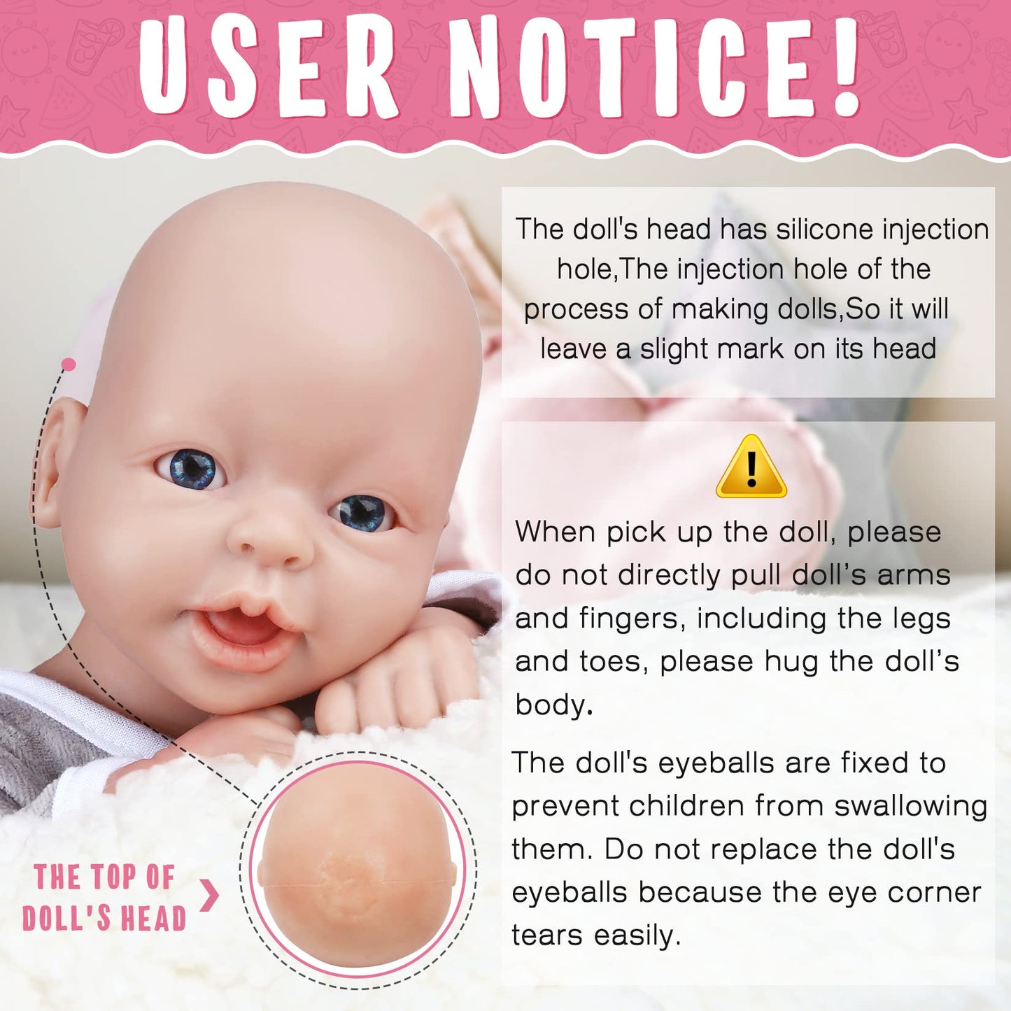 Vollence 14 Inch Full Body Silicone Baby Doll That Look Real Boy,Reborn Baby Doll Real Baby Doll Lifelike Baby Dolls Newborn Baby Doll Realistic Baby Doll
