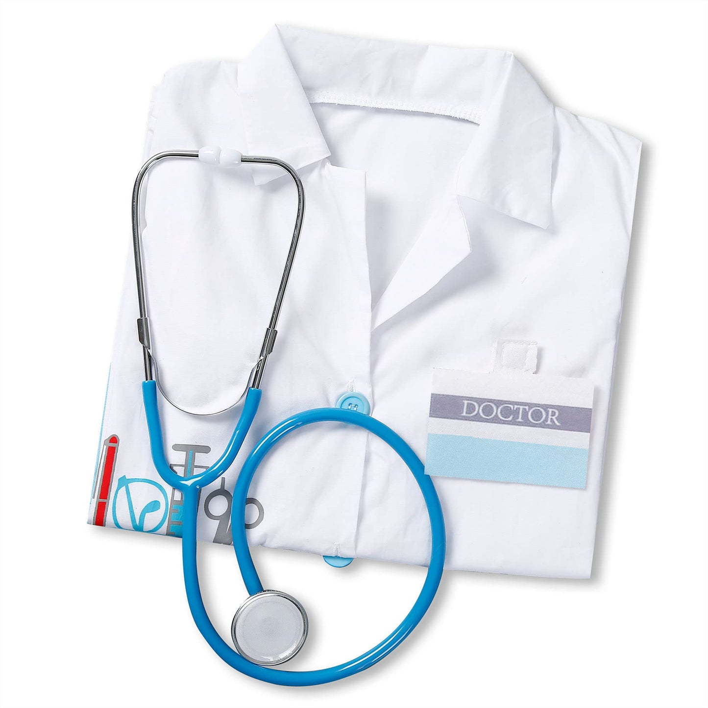 Doctor Coat For Kids With Stethoscope Toy Toddler Dress Up Costume For Boys And Girl, Age 3-4