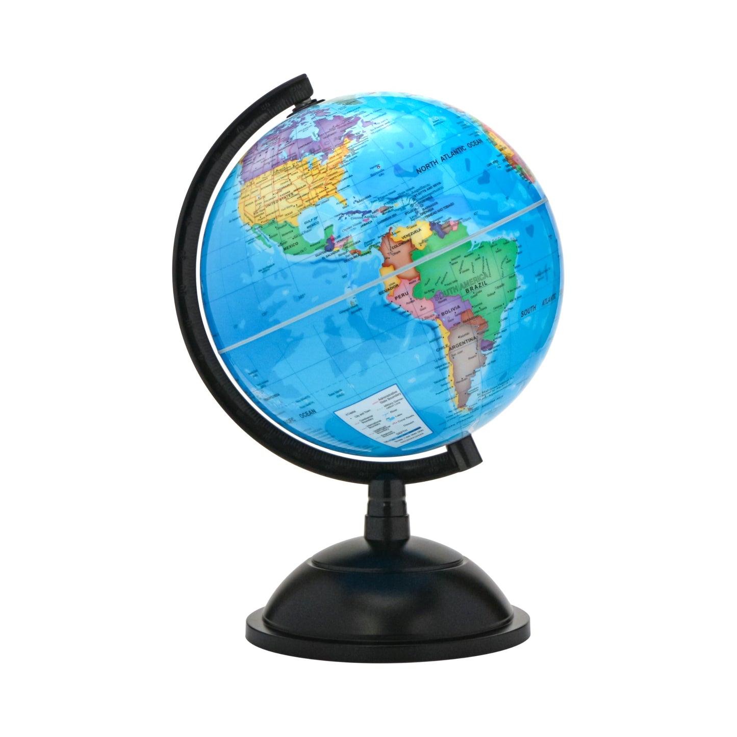 Exerz 8' World Globe - Political Map Educational Earth Globe - English