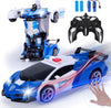Wrystte Remote Control Police Car,Gesture Sensing Transform Robot 2.4G RC Cars Toys for Ages 4-12,Boy Toys with Light Music,One