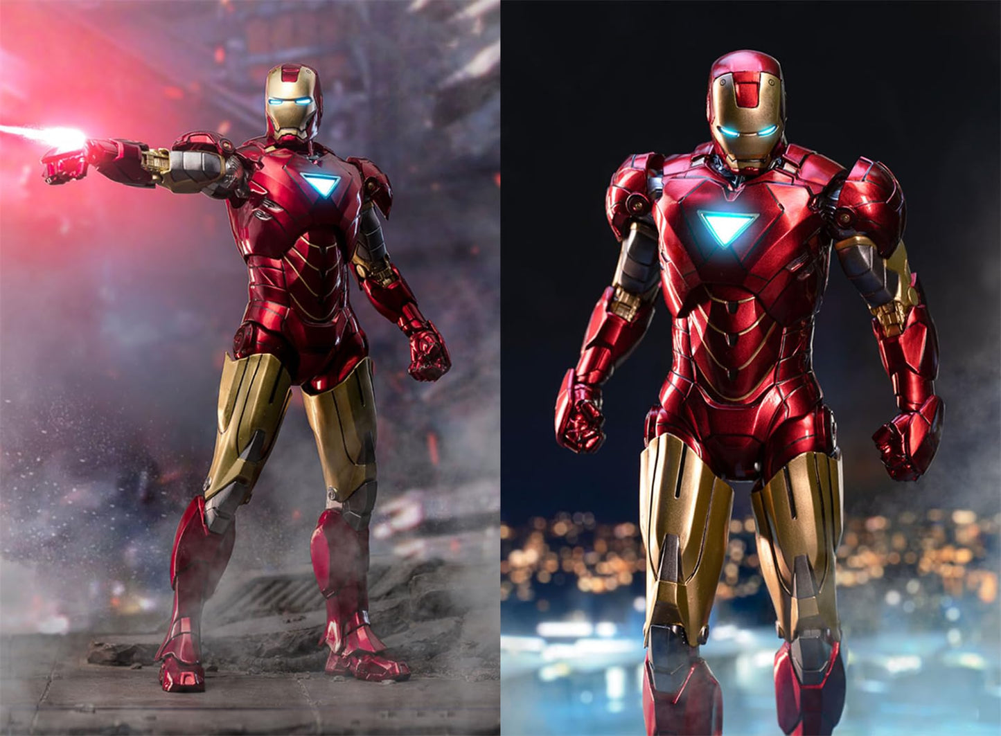OVONNI Ironman MK6 Action Figure, 7 Inch Collectible, ABS Material, Exquisite Painting, Includes Accessories