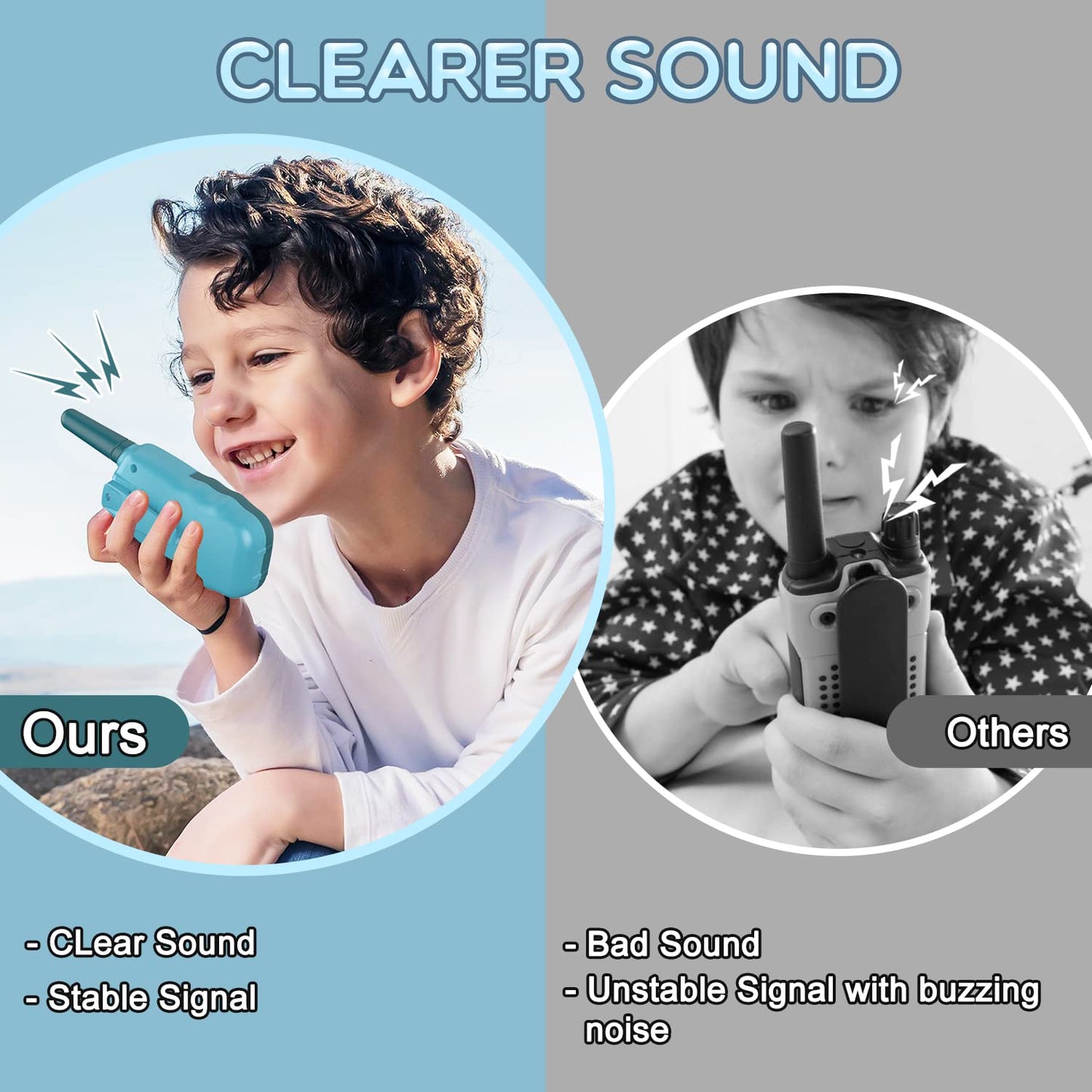 Selieve Walkie Talkies For Kids, Rechargeable Kids Toy For 3 4 5 6 7 8 Year Old Boys Girls, Walkie Talkies Long Range With 22 Ch