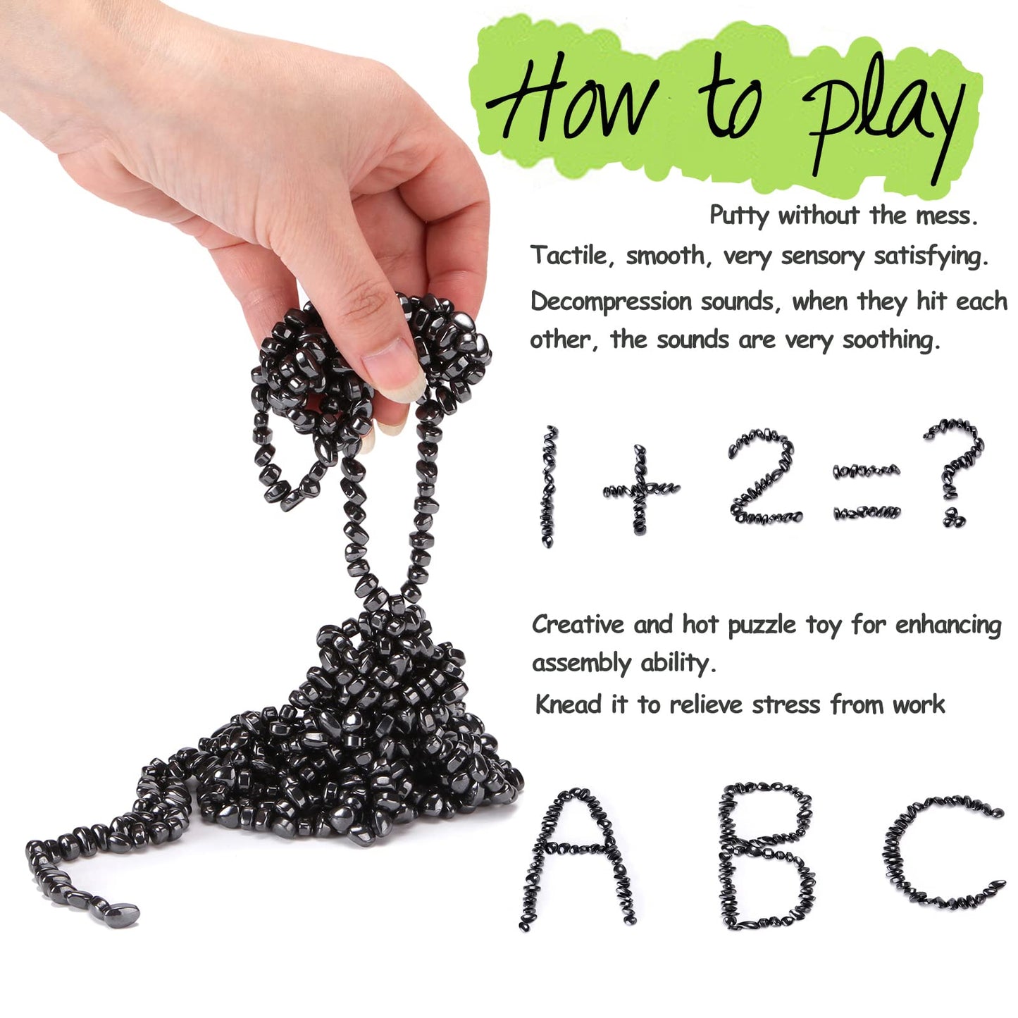 1000Pcs Magnetic Balls Fidget Toys Adults, Magnetic Putty Ferrite Crags Magnet Putty Desk Toys For Office For Adults