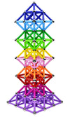 204 Pcs Magnetic Building Sticks Blocks Toys 2.3 Length Magnet Educational Toys Magnetic Stacking Toys Set for Kids and mature-themed STEM Building Toy 3D Non-Magnetic Balls with Storage Bag