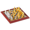 Skylety 1:12 Dollhouse Miniature International Chess Set Mini Chess With Board Miniature Board Games Model Gold And Silver For D