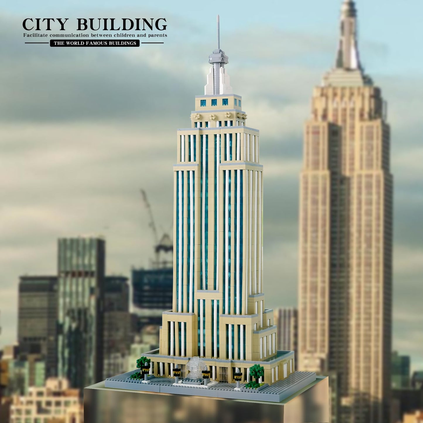 Stmigaiblocks 3819Pcs New York Empire State Micro Building Blocks Set,Commemorative Architectural Model Building,Unique Choice F