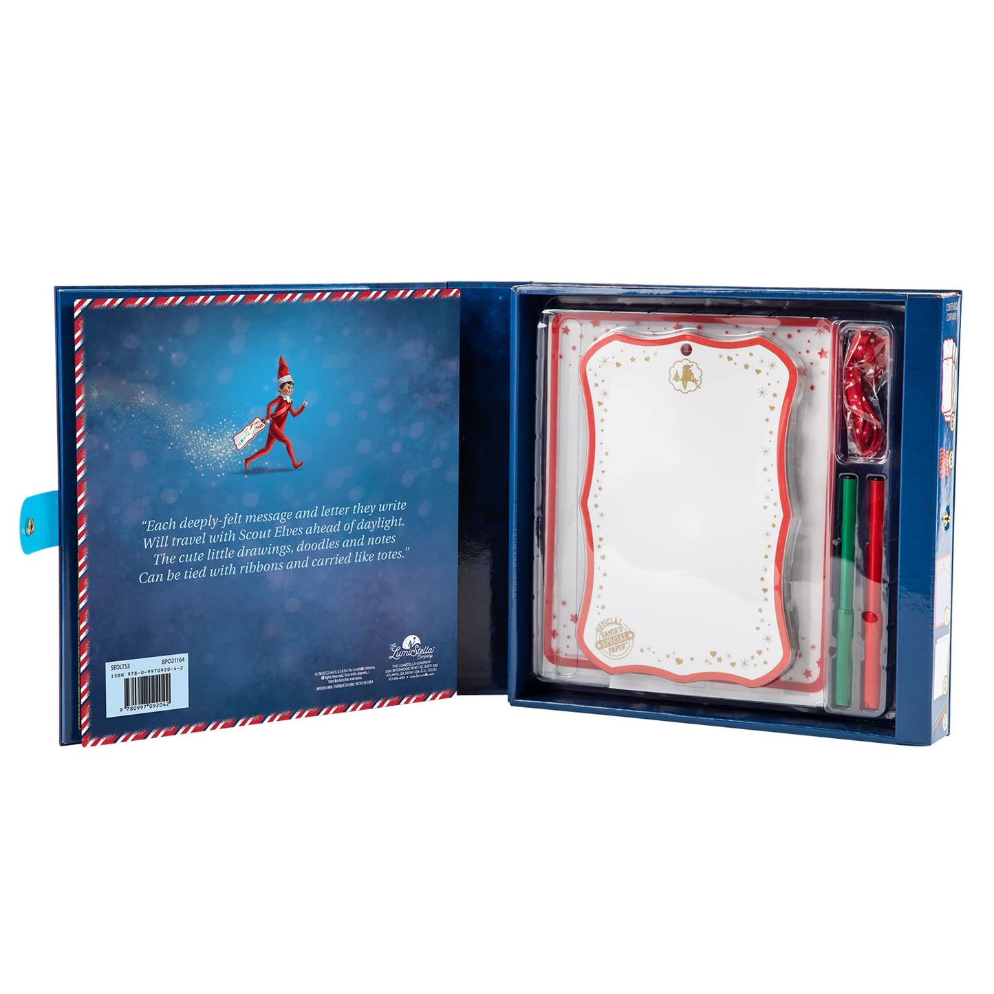 The Elf On The Shelf: Letters To Santa - Send Shrinking Christmas Lists To Santa Through Your Elf- 20 Piece Gift Set Includes Magic X-Mas Paper, Mrs Claus' Press, Ribbon Sashes, Markers, And Parchment