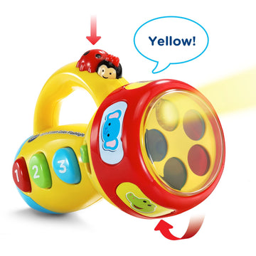 VTech Spin and Learn Color Flashlight - Yellow, Plastic, Model 80-124000