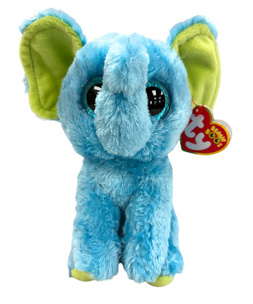 Ty Beanie Boo TRUNKLES 6" Blue Elephant Plush Toy - Multi-colored, Model T37359