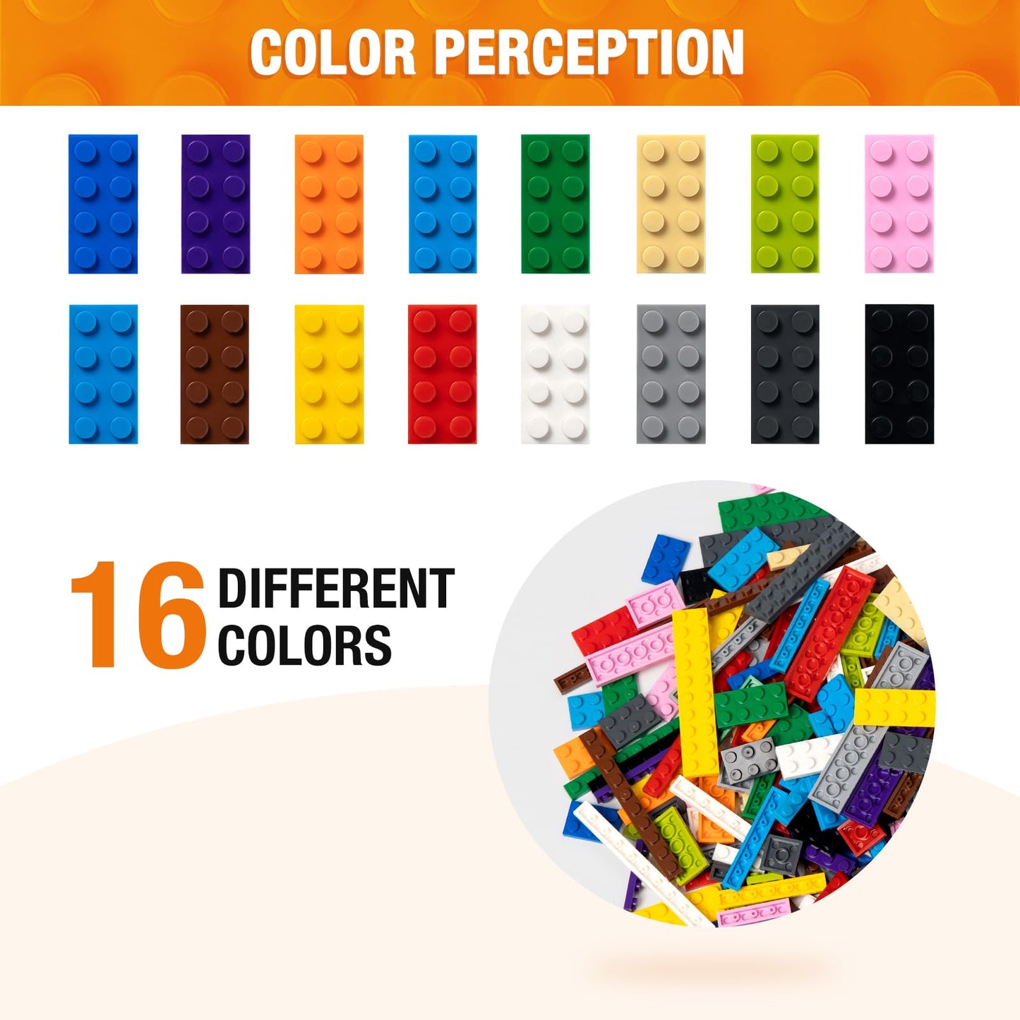 Mannidoo 360 Pieces Flat Building Plates, 12 Sizes Multipacks Plates Compatible With Lego Building Pieces, Small Flat Platform B