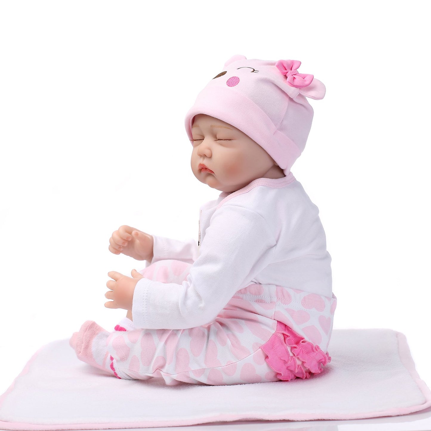Reborn Dolls Baby Clothes Pink Outfits For 20'- 22' Reborn Doll Girl Baby Clothing Sets
