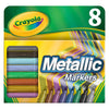 Crayola Metallic Markers, Art Supplies, 8 Count, Colors May Vary