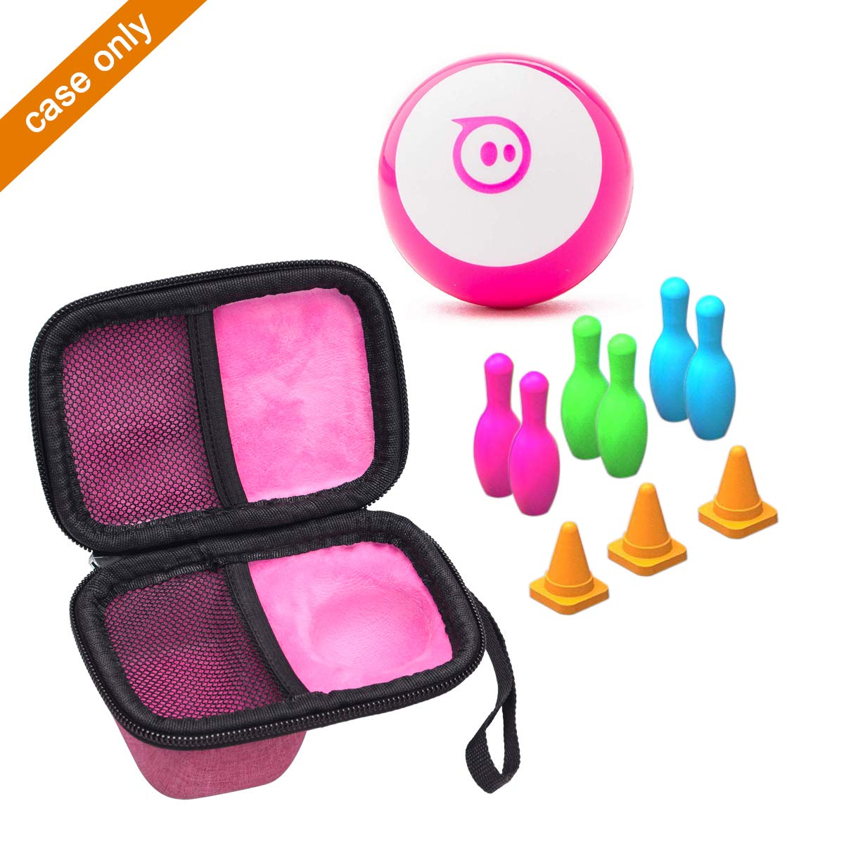 Aproca Hard Carry Travel Case for Sphero Mini/Mini Soccer App-Enabled Robot (Pink)