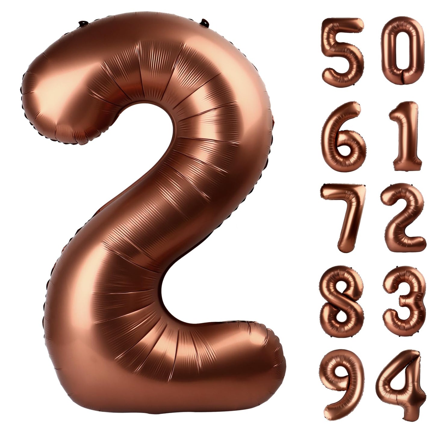Dark Brown 2 Balloon, Coffee Brown Number Balloons 40 Inch, Chocolate Brown 2Nd Balloon Number Birthday Decorations, Brown Secon