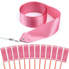 Hiunicorn 12Pcs Rose Gold Dance Wands Ribbons Streamer For Kids Praise Streamer Circus Carnival Rhythmic Gymnastics Ballet Birthday Party, Ribbon Baton Twirling Sticks Silks Streamers Wands