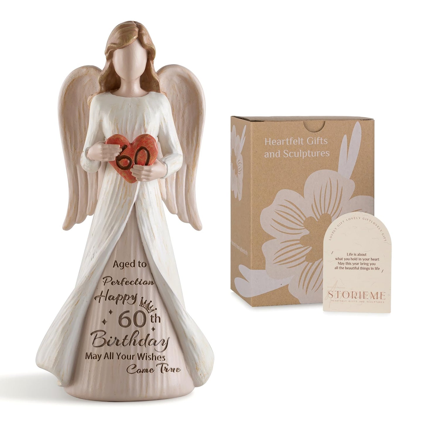 Storieme 60Th Birthday Gifts For Women: Best Happy Birthday Gift For 60 Year Old Woman Mother Sister Best Friend Besite, Cool Birthday Angel Figurine Decorations Ideas
