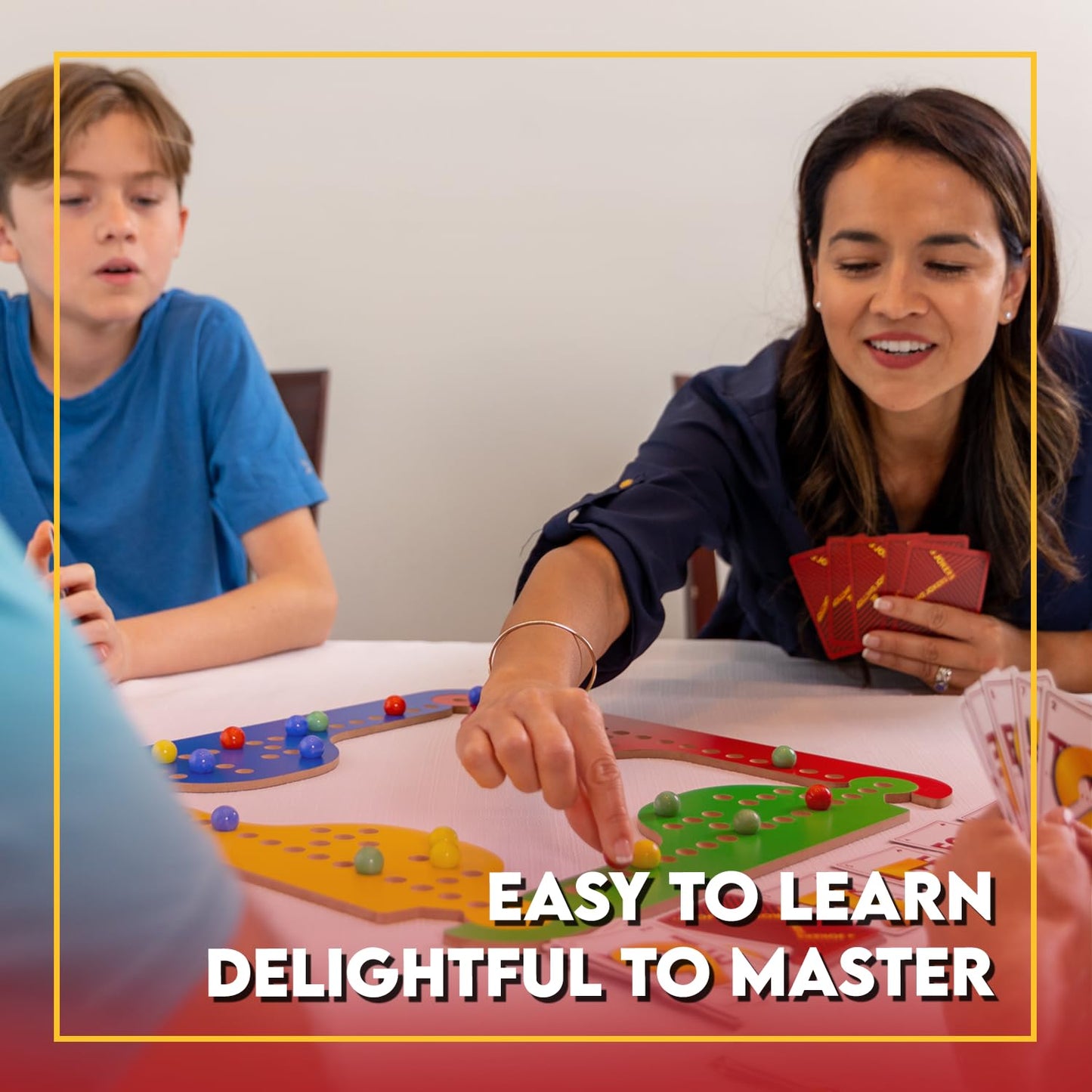 Nerkin Games Rolling Jokers - Strategic Twist On Jokers And Marbles Board Game - Nonstop Fun For Big Groups Of Adults And Family (Up To 8 Players)