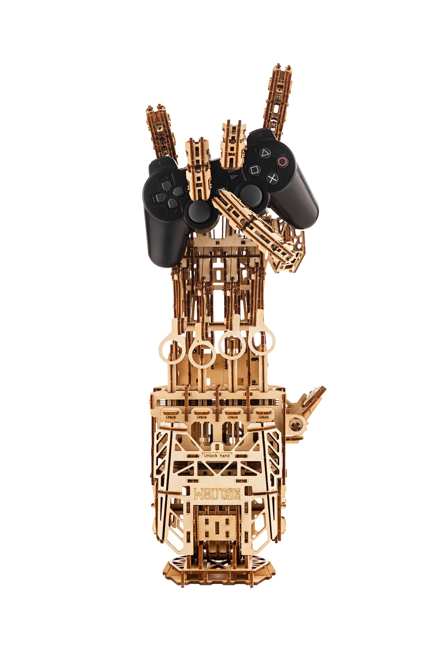 Wood Trick Cyber Robotic Hand 3D Wooden Puzzles For Adults And Kids To Build - Wooden Models Engineering Diy Project Mechanical 3D Puzzles Model Kits For Adults