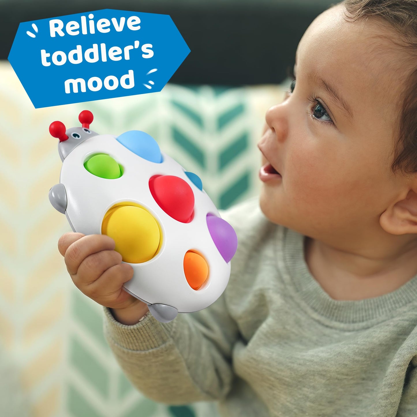 Likee Fidget Popper Sensory Baby Toys For 10+ Months, Montessori Busy Toy For 1 2 3 Years Old Toddlers Push And Popping Bubbles