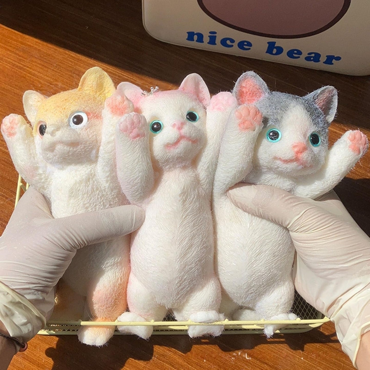 Big Taba Squishy Cat, Fluffy Sticky Soft Realistic Cat,Stress Relieving Cute Large Cat Toys for Family or Friends (Cheesecake Ca