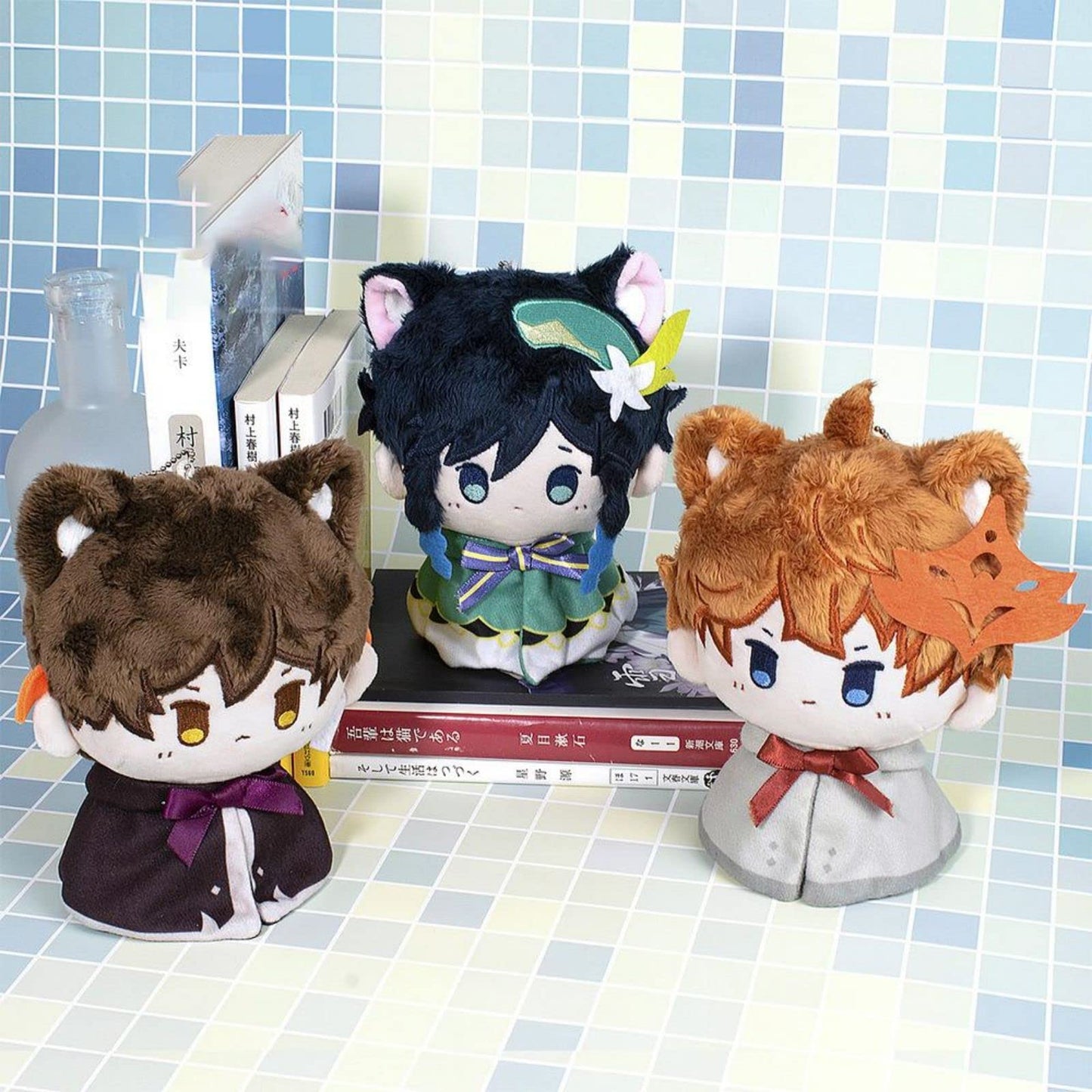 Genshin Impact Plush Toys Venti Zhongli Kazuha Xiao Plush Toy, Keychain Anime Figure Soft Stuffed Gift For Game Fans(Raiden Shogun)