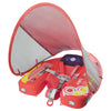 Mambobaby Baby Pool Float with Canopy Kalolary Non-Inflatable Baby Swim Float Infant Swim Trainer Ring Toddler Pool Float with Adjustable Strap & Tile for 3-24 Months Age Boys Girls (Red Car)