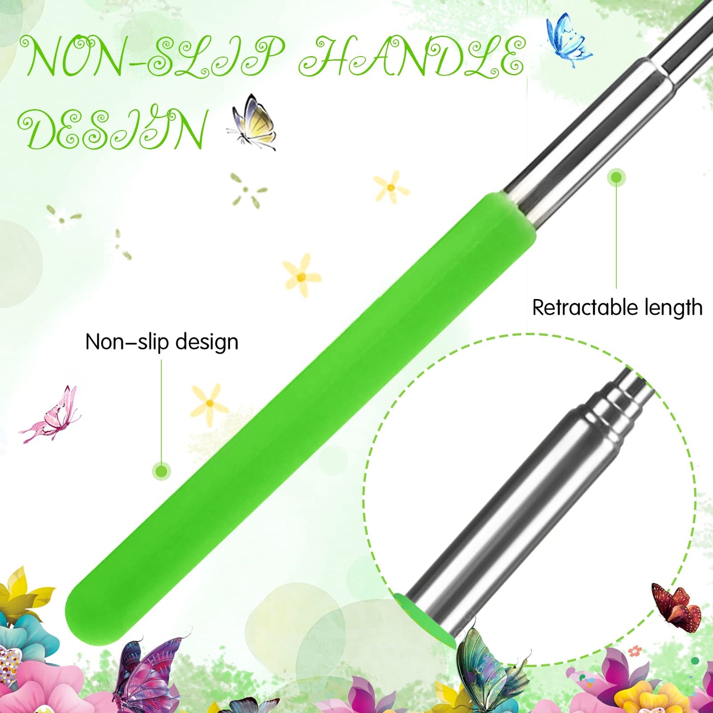 24 Pcs Kids Telescopic Butterfly Fishing Nets Insect Net Bug Net Insect Catching Nets Outdoor Tools for Catching Butterfly Insec