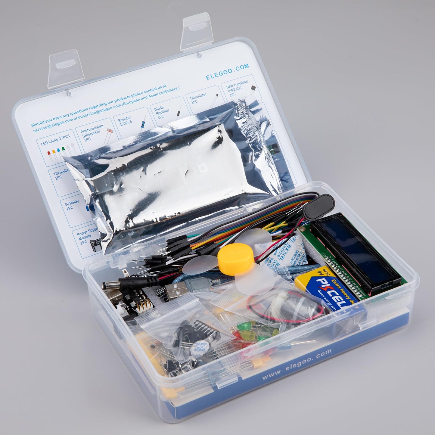 Elegoo Mega R3 2560 Project Starter Kit Compatible With Arduino Ide Mega - Including 16 Tutorials Cd