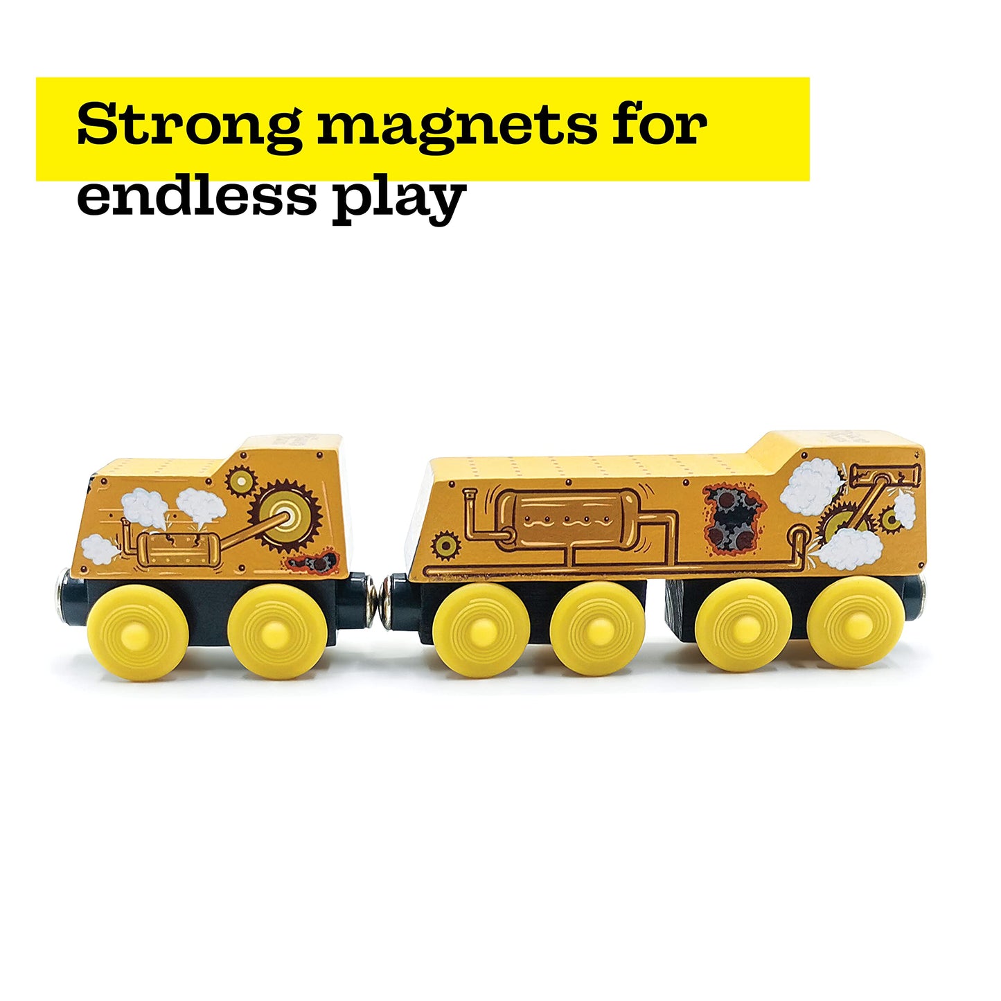 Zany Trains Series 1 - Wooden Train Set With Cargo - Compatible With All Wooden Train Sets - Wooden Train Cars (The Pesky Pests)