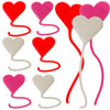 ArtCreativity Sticky Heart Strings - Set of 48 - Valentines Day Heart Sticky Toy with Smiley Face - Valentines Sticky Hands for