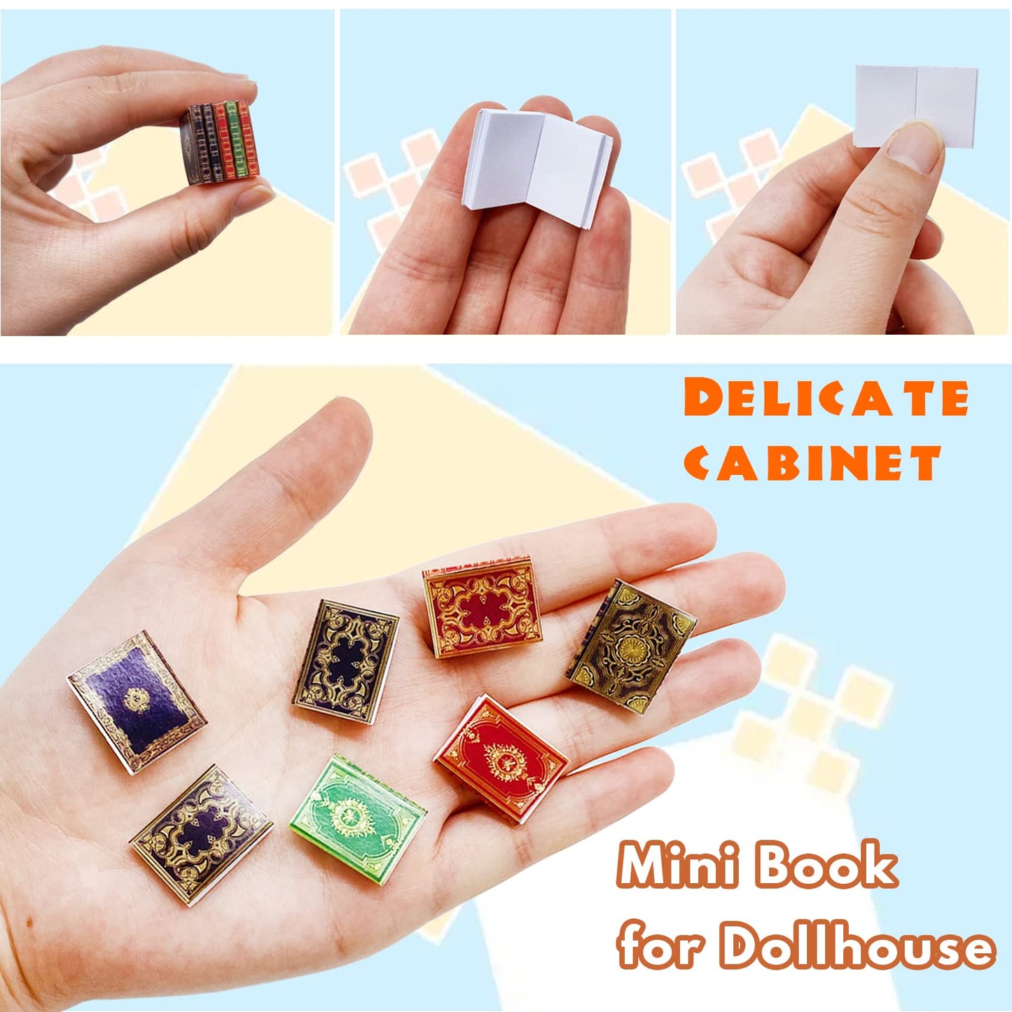 30 Pack 1:12 Scale Miniatures Dollhouse Books,Assorted Timeless Miniatures Books,Mini Books Dollhouse Decoration,Dollhouse Acces