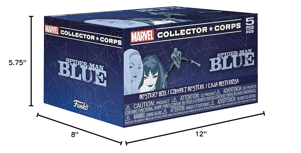 Funko Marvel Collector Corps Subscription Box: Spider-Man Blue - L, Multicolor, Vinyl