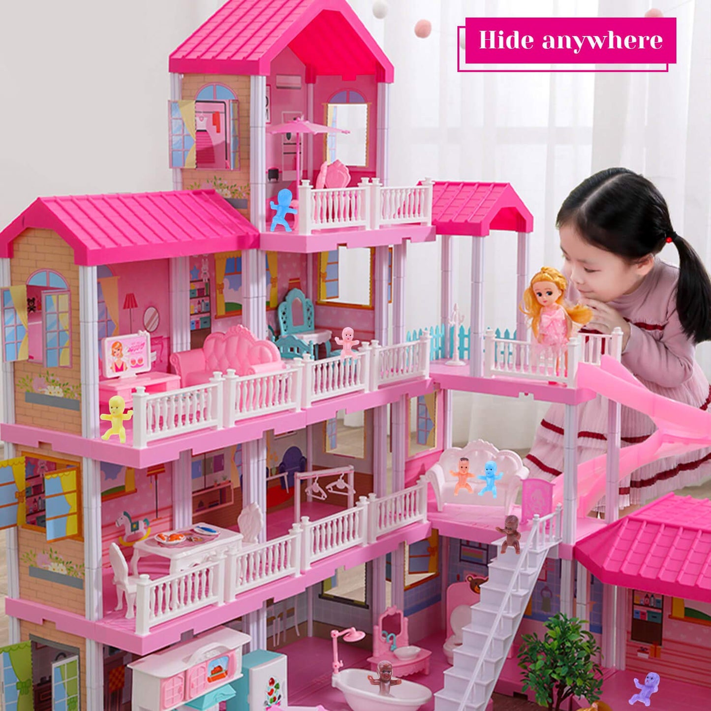 selizo Mini Plastic Babies - 300pcs Tiny Figurines for Baby Shower Games, 6 Colors, Ideal for Ice Cube & King Cake Decor