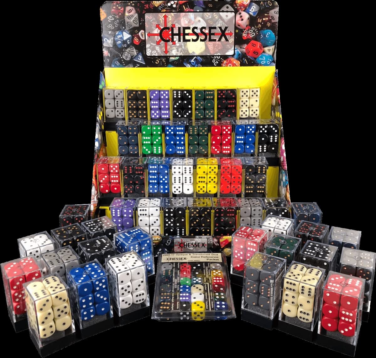 chessex Manufacturing cHX256AA 16 mm Dice Box of Opaque D6 Sets - Pack of 50