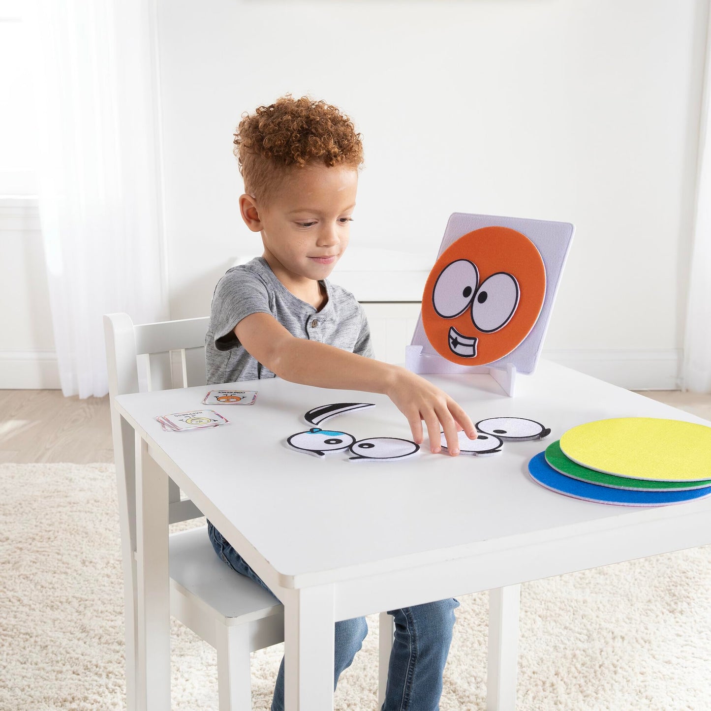 Tomy A Little Spot Mix And Match Kids' Craft Kit - Social Emotional Learning Activities - Sensory Play With Soft Felt Emotion Spots, Double-Sided Cards, And Easel - Based On The Books By Diane Alber