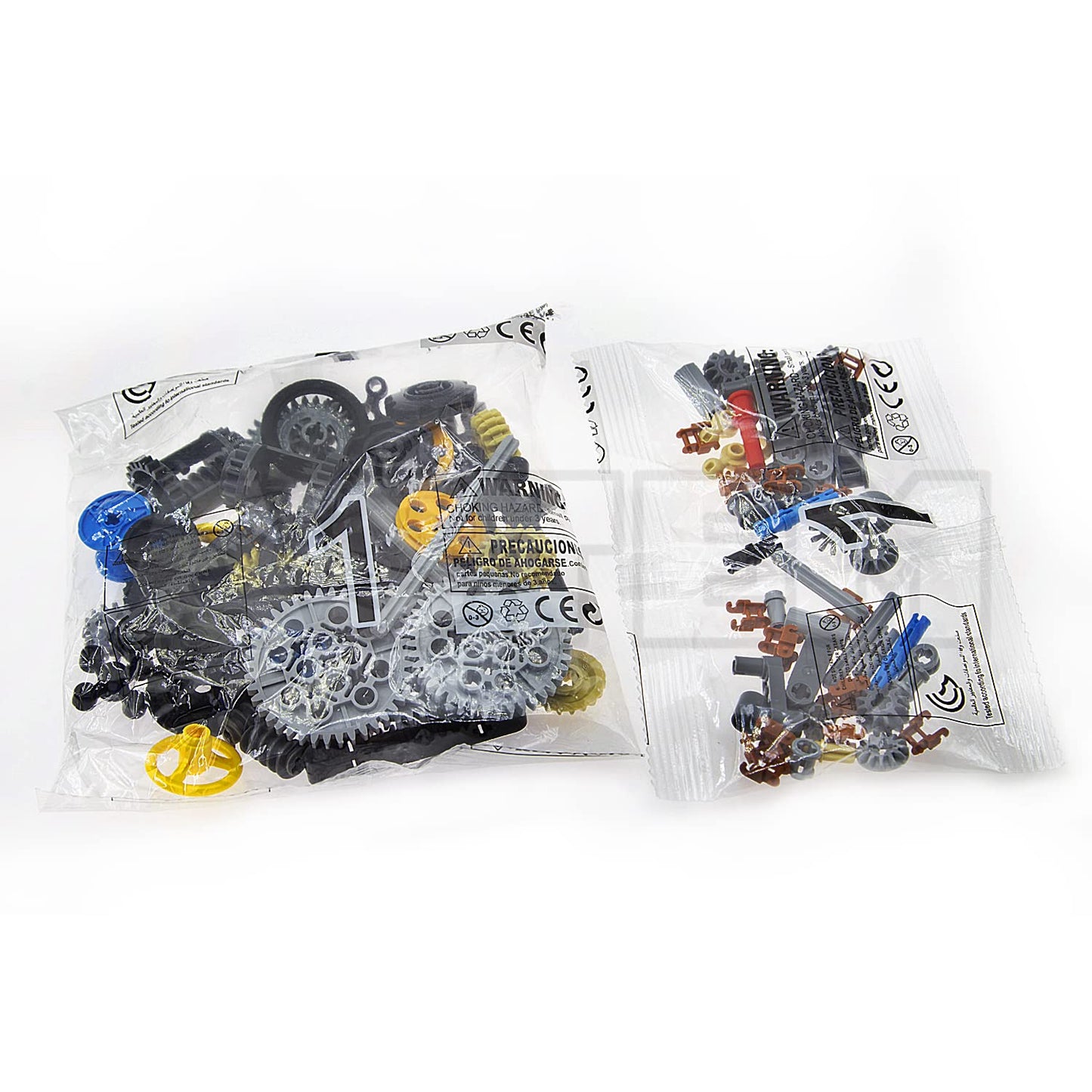 ASTEM 100+PCS Technic Gears & Axles Set - Medium Plastic, Random Color, Model AP06, Compatible with Lego Technic
