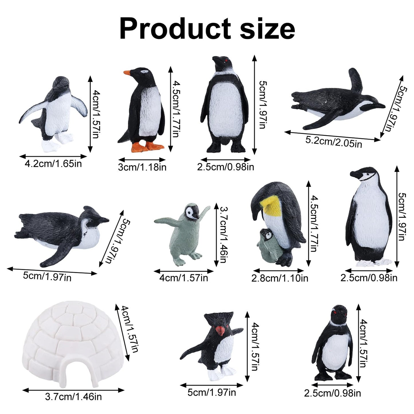 11Pcs Mini Penguin Figurines, Realistic Plastic Penguin Figures Arctic Miniature Penguin Figurines Penguin Cake Topper Mini Penguin Toys Tiny Animals For Party Supplies Gifts For Kids