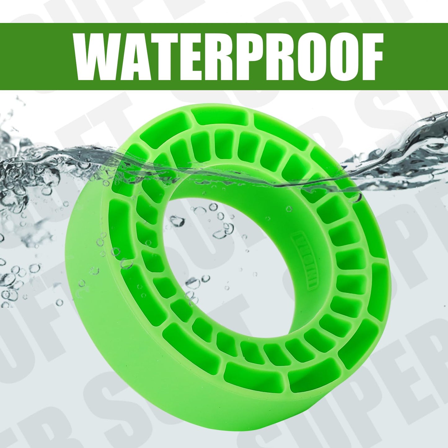 Injora 4Pcs Silicone Rubber Inserts For 64 * 24Mm 1.3'' Tires(Green)