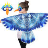 iROLEWIN Bird-Costume for Kids Eagle-Wings and 3D Bird Mask Halloween Dress Up Pretend Play Toys Christmas Party Gifts