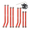 GTHELE High Clearance 4 Links Set for Axial SCX24 C10 AXI00001 JLU AXI00002 Bronco AXI00006 1/24 RC Crawler Car,8PCS(Red)