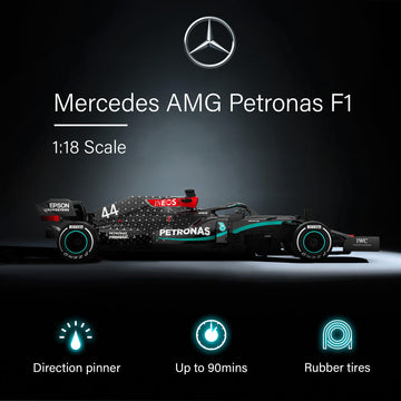 Voltz Toys Authentic Licensed 1:18 Mercedes-Benz F1 W11 Remote Control Car - F1 Collection RC car Series for Kids and Adults - 2