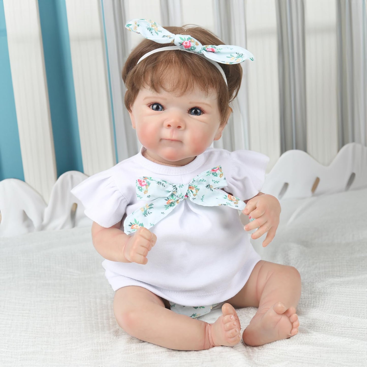 Wooroy Reborn Baby Doll Clothes 18 Inch For 17-19 Inch Reborn Doll Girl 2 Pack Pink&White Reborn Baby Dolls Outfits Reborn Baby Clothing Baby Sets